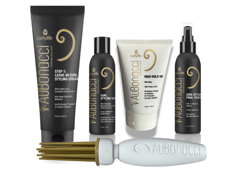 AuBonacci Styler plus Curl Style Kit - NOW IN WHITE - Featuring our 8oz Leave In Cream - Curly Life Company