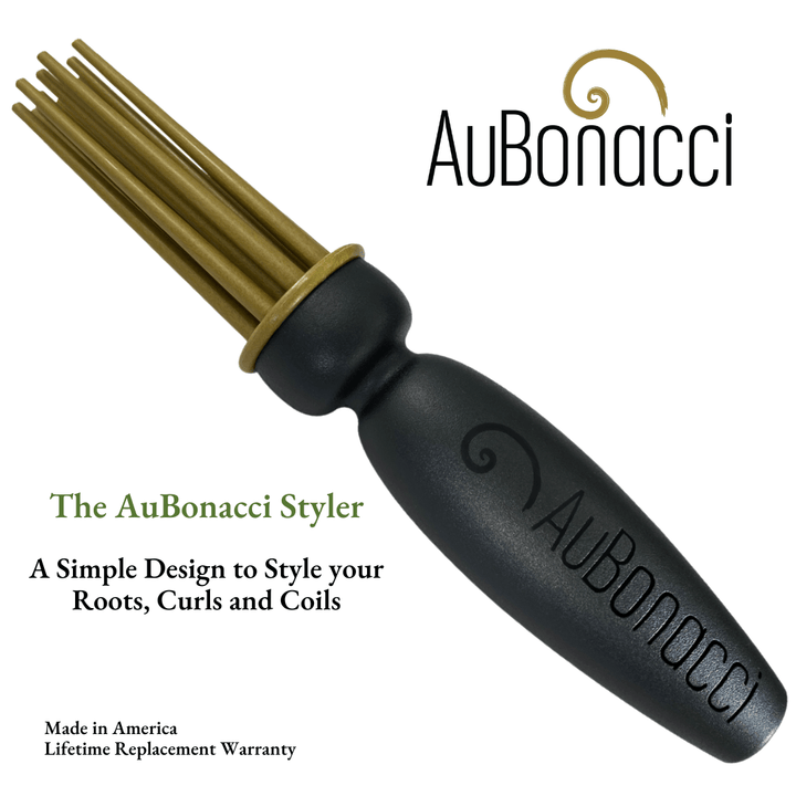 Black AuBonacci Styler for Curly Hair: Lift, Direct & Add Volume To Curls - Curly Life Company