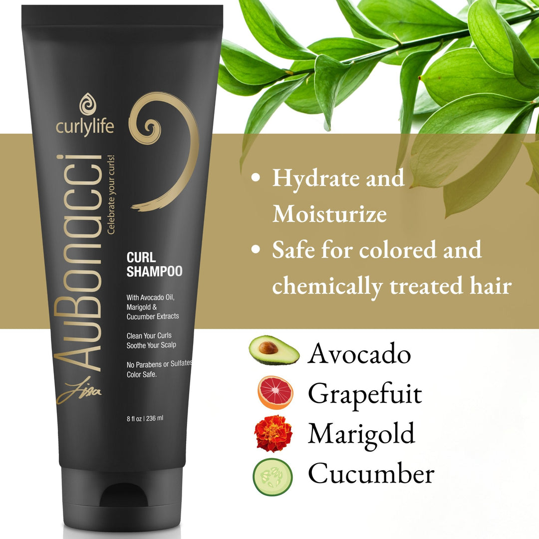 AuBonacci Curl Shampoo 8oz - Clean Your Curls Soothe Your Scalp - curlylife